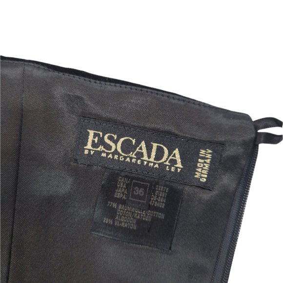 Escada Black Vintage Velvet Long Formal Dress - Picture 8 of 8